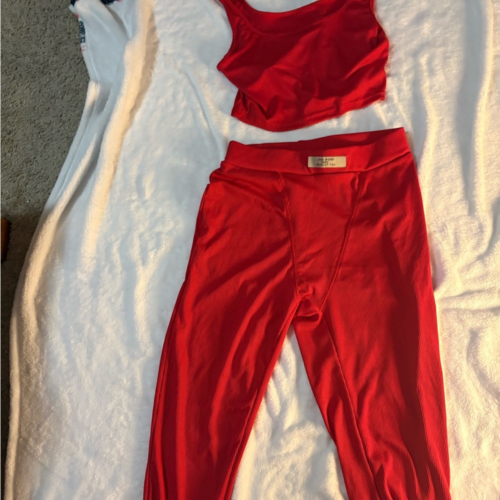 Red Women's Activewear Set